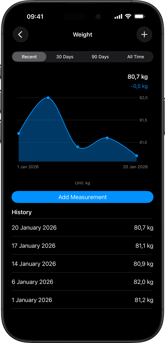 Body+ App Screenshot