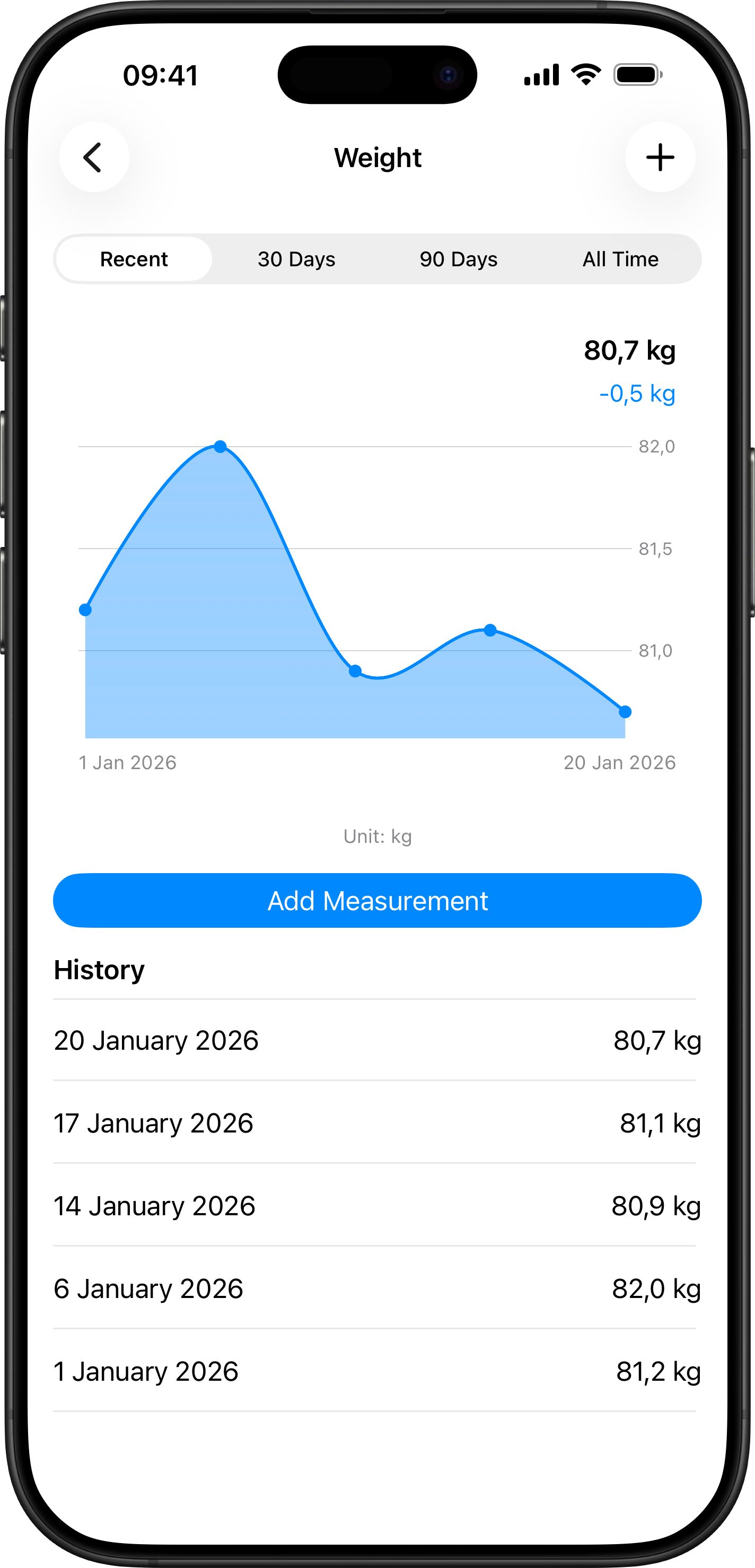 Body+ screenshot